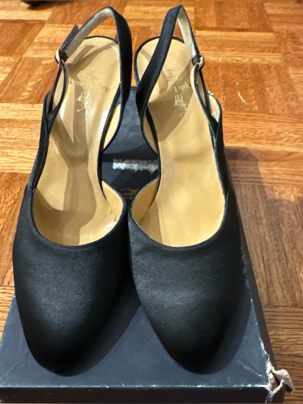 Black Slingback Women's Pumps - Classic Elegant Style Ralph Lauren
